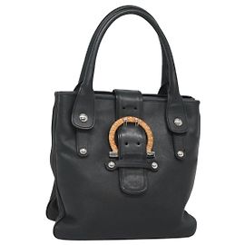 Salvatore Ferragamo Gancini en cuir Small Noir