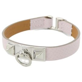 Hermès Pulsera Mini Charm Rival Hermes Plata Rosa