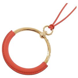 Hermès Collana Hermes Loop 072933CD D'oro Arancione