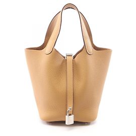 Hermès Bolsa Hermes Picotin Lock PM Biscuit Bege