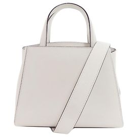 Bolso de mano 2-Way Triennale en piel de vitello blanco Valextra Blanco