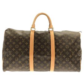 Bolsa Boston Louis Vuitton Monogram Keepall 50cm Marrom