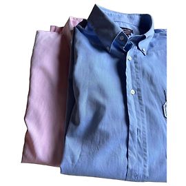 Façonnable Set di due camicie corte in cotone blu e rosa Rosa Blu