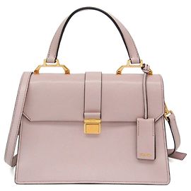 Miu Miu Madras Convertible Compartment Top Handle Leather Medium Rose
