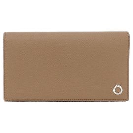 Bulgari Bvlgari Leather Long Wallet Brown Orange