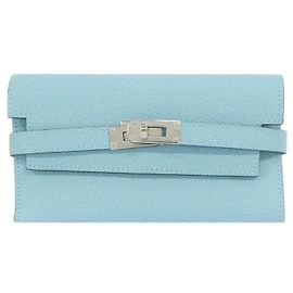 Hermès Hermes Kelly Depriant Medium Wallet Blue