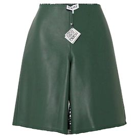 Short Loewe en cuir vert Vert