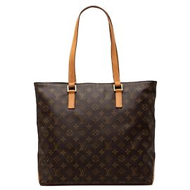 Borsa a tracolla Louis Vuitton Monogram Cabas Mezzo Marrone