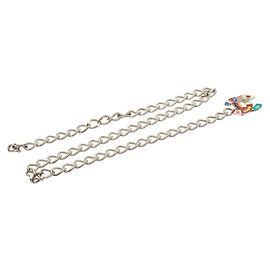 Cinturón de cadena Chanel Coco Mark Plata Multicolor