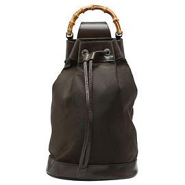 Gucci Bamboo One-Shoulder Sling Bag Brown