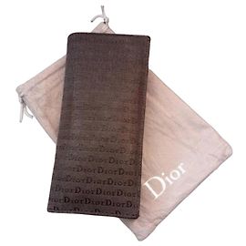 Portafoglio Dior Monogram Grigio Grigio antracite