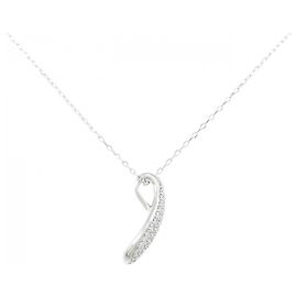 Autre Marque Colar de ouro branco Au750 e diamantes Prata
