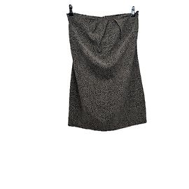 Autre Marque Robe bandeau ET VOUS en soie marron M Marron