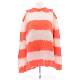 Acne Pullover de lã bicolor Laranja