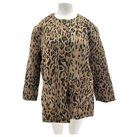 Autre Marque LOVEMY SANTA Leopard Print Jacket Brown Brown