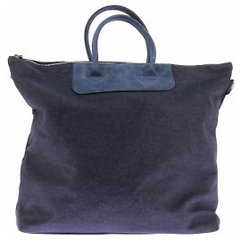 Bolsa de mão Rolex azul de algodão Azul