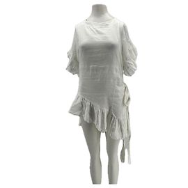 Robe courte blanche en lin Isabel Marant Etoile Blanc