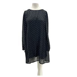 Maje Robe noire courte à pois Noir