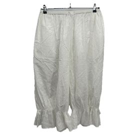 Montblanc VOEF Calças cropped brancas de algodão S Branco