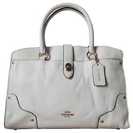 Coach Bolsa Mercer de couro Branco