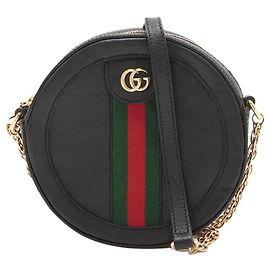 Gucci Bolsa de ombro em couro Ophidia preto Preto