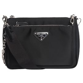 Prada Borsa a tracolla in nylon nero Nero