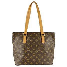 Louis Vuitton Tote Cabas Piano monogramma vintage marrone 2000 Marrone