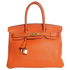 Hermès Bolsa Birkin 30 laranja 2004 Laranja