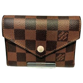 Louis Vuitton Tri-fold Wallet Brown Damier ebene