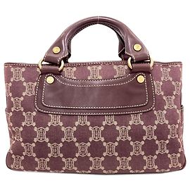 Céline Bolso Celine Boogie Bag estampado Macadam Burdeos