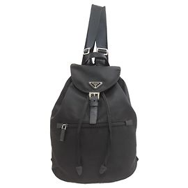 Prada Nylon Rucksack für Damen Schwarz