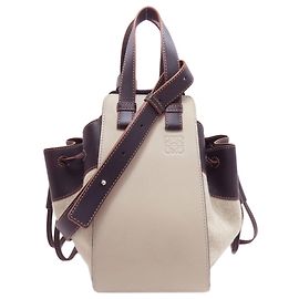 Loewe Hammock 2-Way Handbag Black Beige