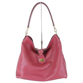 Bolsa de ombro em couro rosa Fendi Rosa