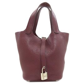 Hermès Hermes Picotin Lock PM Handbag Dark red