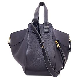 Borsa a 2 modi Hammock Small Loewe Nero Blu navy