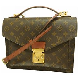 Bolsa Louis Vuitton Monogram Monceau 28 Marrom
