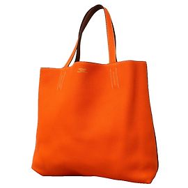 Hermès Sac cabas Hermes Double Sens 36 Doré Orange