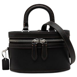 Beauty case Coach in pelle nera Nero