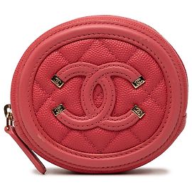 Monedero Chanel Caviar rosa con filigrana Rosa Otro