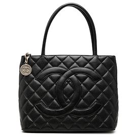 Chanel Black Caviar Medallion Tote Black