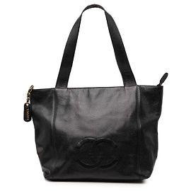 Chanel Black CC Caviar Tote Black