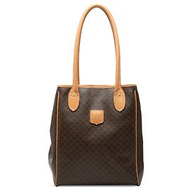 Céline Celine Brown Macadam Coated Canvas Tote Brown