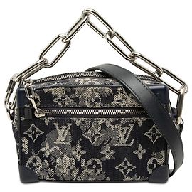 Mala Soft Louis Vuitton Blue Monogram Tapestry Azul