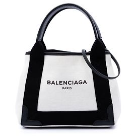 Balenciaga Canvas Cabas Weiß Navy XS Andere