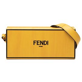 Fendi Bolsa transversal horizontal de couro amarelo Amarelo