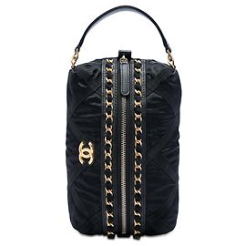 Pochette Lifestyle en nylon grosgrain noir Chanel Noir