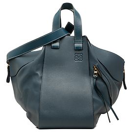 Bolsa Hammock LOEWE em couro de bezerro de grão médio azul Azul Azul escuro