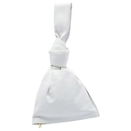 Borsa Mini BV Twist in pelle di vitello bianca Bottega Veneta Bianco