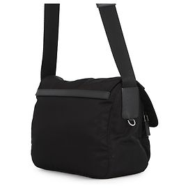 Borsa a tracolla in nylon e pelle Prada Nero
