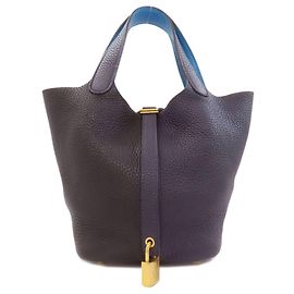 Hermès Hermes Picotin Lock PM Handbag Black Navy blue